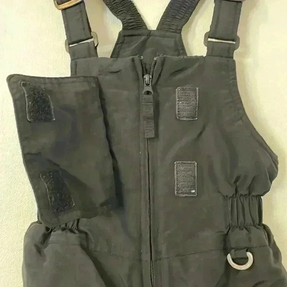 SLALOM Kids Size Large Insulated Black Winter Ski Snow Bib Pants Overalls - Picture 3 of 7